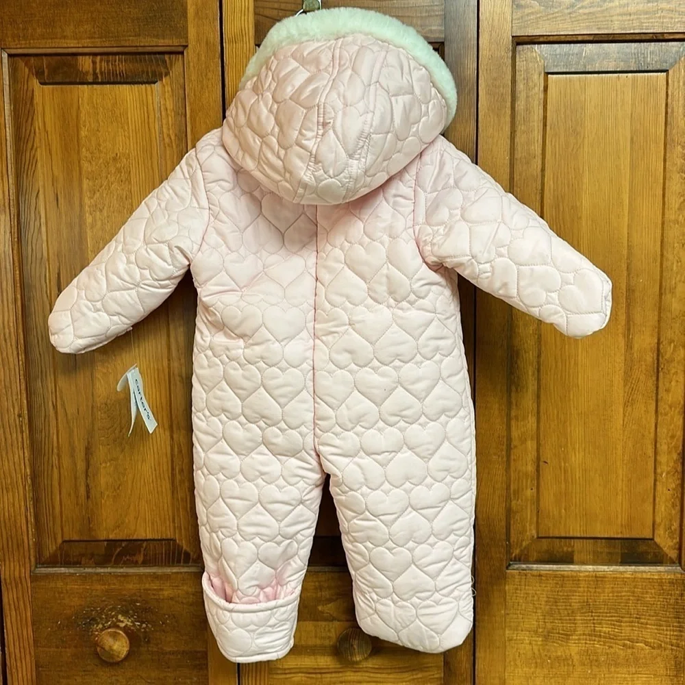Carter’s Pink Hooded Snowsuit Full Front Zipper 6-9 Months NWT
